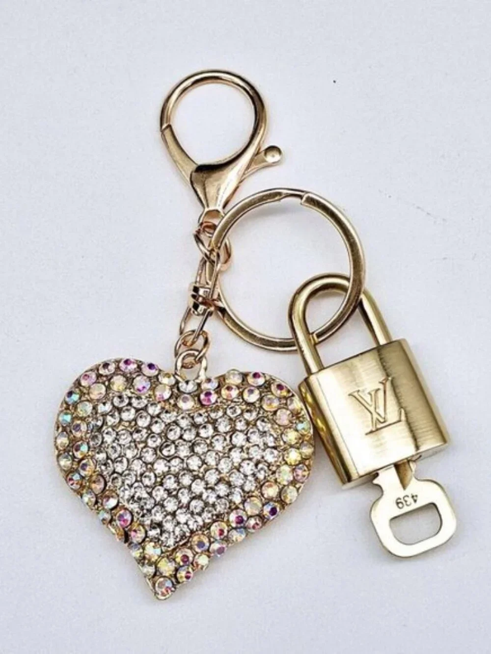Louis Vuitton Authentic Gold Lock 🔒 Unbranded Heart Keychain Charm for Bags